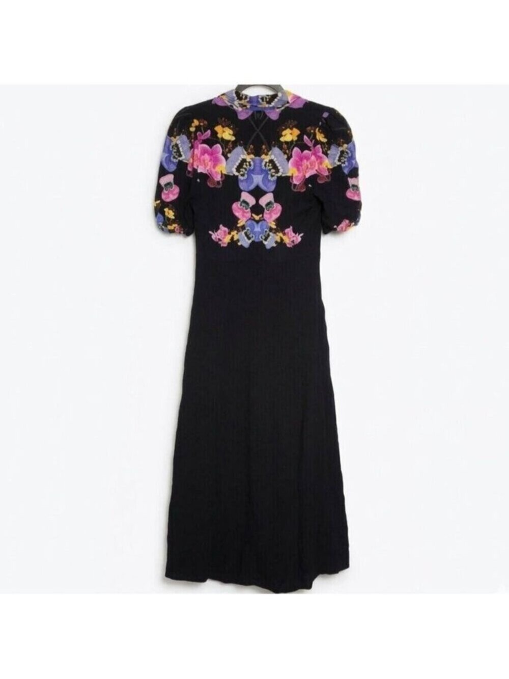 Desigual x Christian Lacroix Grenoble Floral Shirt Dress Black XS 0509 - Picture 4 of 9
